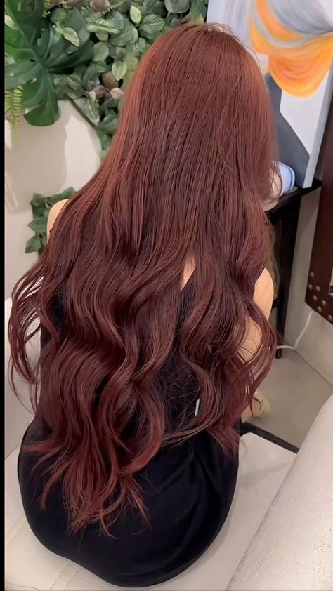 Mahogany Copper Hair Color, Brownie Red Hair, Dark Ginger Hair, Brown Hair Inspiration, Hair Color Mahogany, Red Hair Inspo, Hair Tint, Brown Hair Dye, Hair Inspiration Long