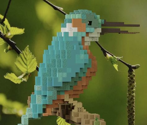 Minecraft Parrot Statue, Minecraft Animals, Minecraft Underwater, Minecraft Cottagecore, Underwater Sculpture, Minecraft Seeds, Minecraft Redstone, Deer Statues, Minecraft Castle