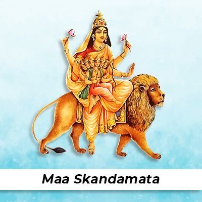 Goddess Skandamata, the 5th divine form of goddess Durga, who blesses her devotees on the 5th day of Navratri festival, with peace, good fortune, and wellbeing. 5th Day Of Navratri, Skanda Mata, Maa Skandamata, Mata Parvati, Navratri Devi Images, Goddess Parvati, Navratri Festival, Lord Murugan Wallpapers, Goddess Durga