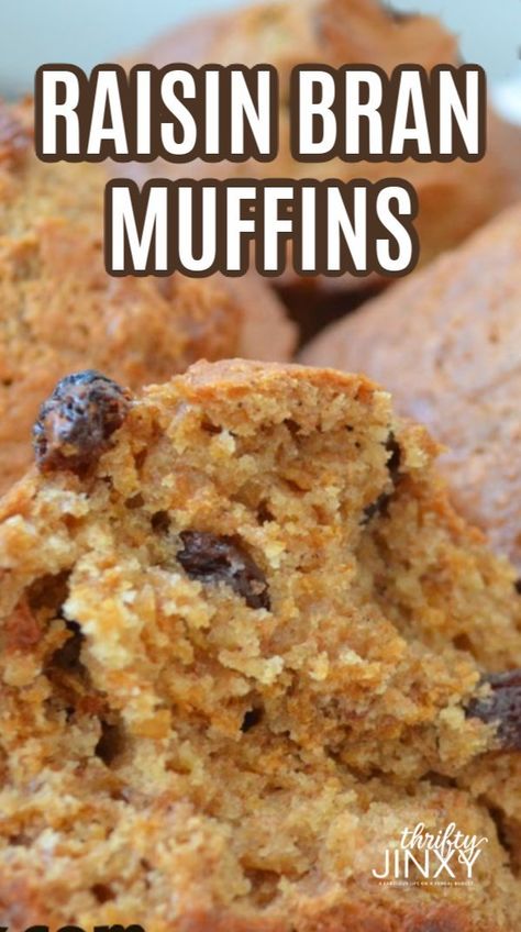 Muffins Made From Raisin Bran Cereal, Rasin Bran Muffins Recipes, Bran Muffins With Raisin Bran Cereal, Bran Muffins With All Bran Cereal, Rasin Bran Muffins, Multigrain Recipes, Recipes With Raisins, Raisin Bran Cereal Muffins, Bran Cereal Muffins