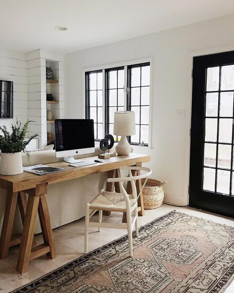 Desk Behind Couch, Living Room Office Combo, Credenza Desk, Cheap Office Furniture, Coffee Designs, Behind Couch, Desk In Living Room, Livingroom Layout, Home Desk