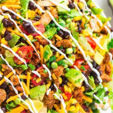 Easy Mexican Pizza, Turkey Taco Salad, Healthy Tacos Salad, Healthy Mexican Recipes, Cheese Pound Cake, Taco Salads, Taco Salad Recipes, Healthy Mexican, Cream Cheese Pound Cake