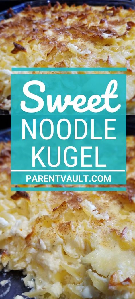 Sweet Noodle Kugel for Cheesecake Lovers - Parent Vault: Educational Resources, Lesson Plans & Virtual Classes Noodle Kugel Recipe Cottage Cheese, Pineapple Noodle Kugel, Jewish Kugel, Sweet Noodle Kugel Recipe, Kugel Recipes, Sweet Noodle Kugel, Noodle Kugel Recipe, Jewish Holiday Recipes, Jewish Cuisine