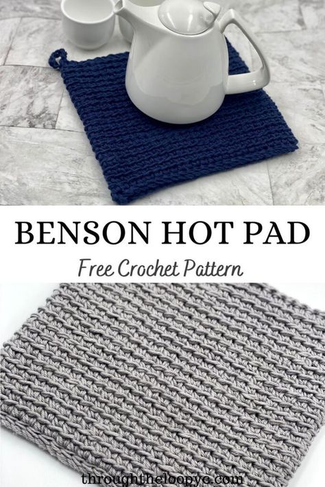 Crochet Pattern For Hot Pads, Knit Hot Pads, Free Crochet Trivet Patterns, Crochet Trivet Free Pattern Hot Pads, Potholder Crochet Pattern Free, Crochet Hot Pads Free Pattern, Crochet Trivet Free Pattern, Hot Pad Pattern, Crochet Trivet