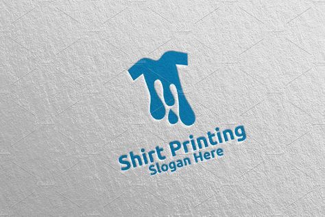 T shirt Printing Company Logo 69 by denayunebgt on @creativemarket Printing Company Logo Design Ideas, T Shirt Brand Logo, Printing Company Logo, Tshirt Printing Business, Retail Advertising, Charity Logos, T Shirt Logo Design, Printing Shirt, Clothing Brand Logos