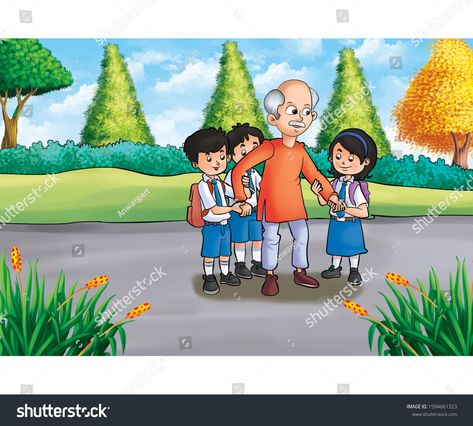 Illustration Children, Older Man, Man Illustration, Bible Pictures, Human Drawing, Parents Day, Beauty Art Drawings, Landscape Background, Painting Art Lesson