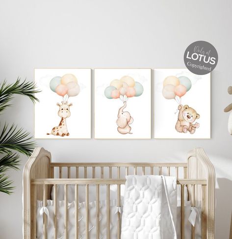 Nursery Sage Green, Nursery Sage, Yellow Baby Room, Baby Room Decor Neutral, Gender Neutral Baby Room, Wall Art Animals, Gender Neutral Nursery Decor, Giraffe Nursery, Bear Nursery