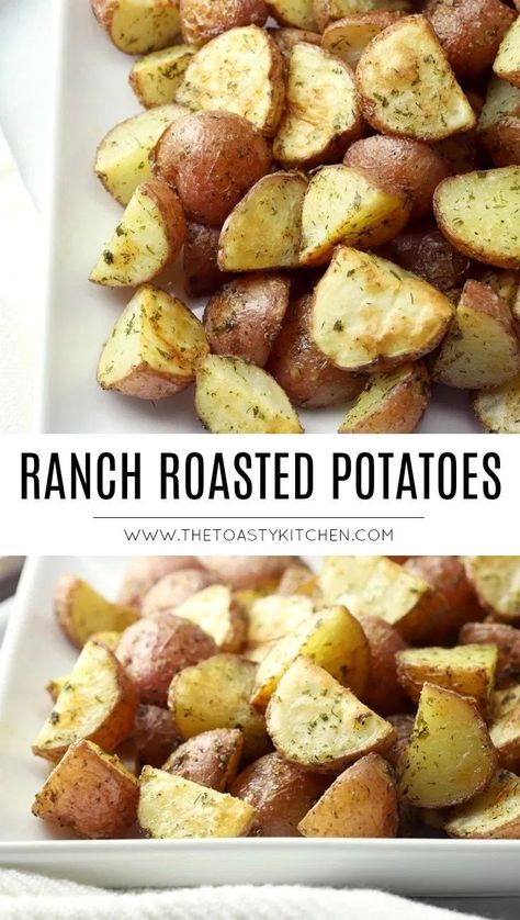 Red Skin Potatoes Recipe, Ranch Roasted Potatoes, Roasted Ranch Potatoes, Side Foods, Ranch Potato Recipes, Vegetable Ideas, Chicken Cheesesteak, Oatmeal Healthy, Smoked Recipes