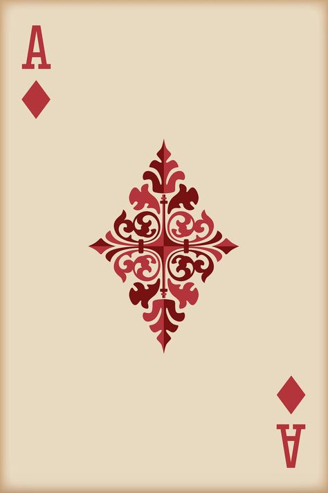 #playingcards #playingcardprint #playingcardwallart #aceofdiamonds Playing Card Pattern, Playing Card Print, Kartu Remi, Playing Cards Art, Ace Card, Rice Paper Decoupage, Playing Cards Design, Ace Of Diamonds, 카드 디자인