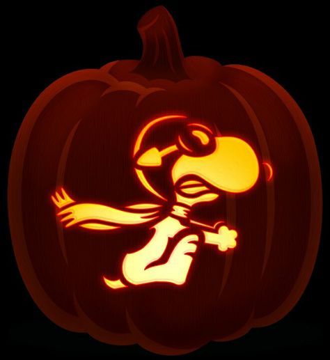 red baron Pumpkin Carving Ideas Snoopy, Snoopy Pumpkin, Cute Pumpkin Carving, Pumkin Carving, Halloween Pumpkin Carving Stencils, Creative Pumpkin Carving, Scary Pumpkin Carving, Pumpkin Carving Designs, Pumpkin Carving Ideas