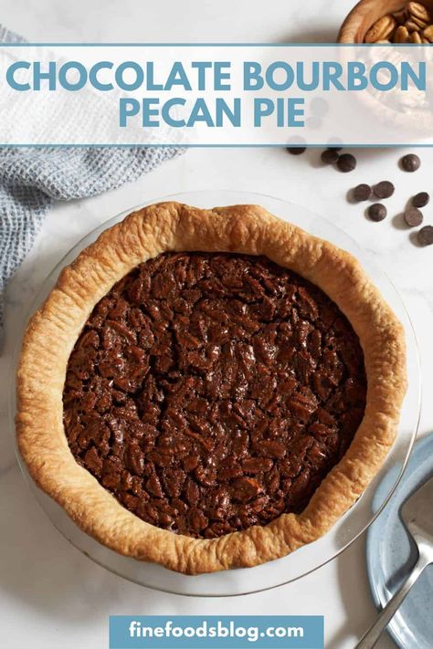 Chocolate Bourbon Pecan Pie Recipe Bourbon Pecan Pie Recipe, Chocolate Pecan Pie Recipe, Chocolate Bourbon Pecan Pie, Bourbon Pecan Pie, Pecan Pie Filling, Thanksgiving Desserts Easy, Chocolate Bourbon, Chocolate Pecan Pie, Boozy Desserts