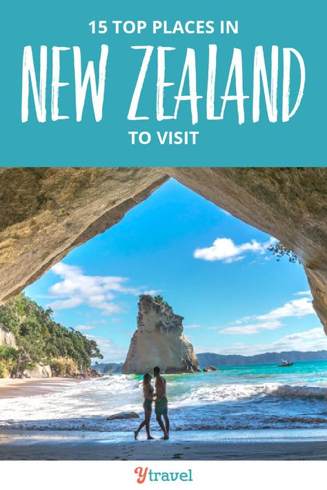 15 best places to visit in New Zealand, including both the North and South Islands. Don't visit NZ until your read this New Zealand travel guide, plus get tips on where to stay in each place and tours in New Zealand.   #travel #NewZealand #NZ #nzmustdo #vacation #traveltips #NewZealandtravel Best Places To Visit In New Zealand, New Zealand Travel Guide, Visit New Zealand, Kayak Trip, Oceania Travel, Countries To Visit, New Zealand Travel, Romantic Travel, Tourist Destinations