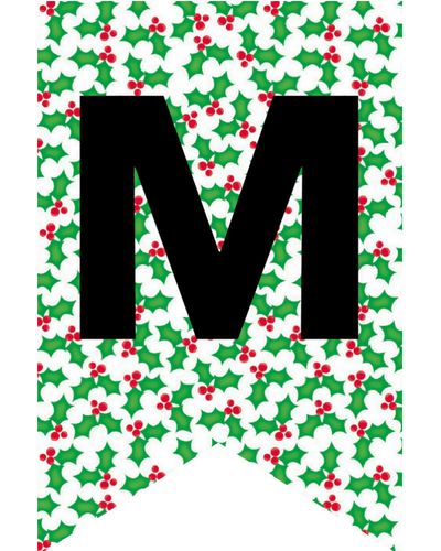 FREE Merry Christmas Flag Letters For Christmas Banners! Choose from 3 super cute designs, also with Happy Holidays Flag Letters. #merrychristmas