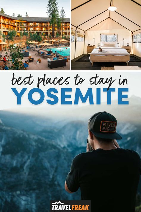 Looking for the best places to stay in Yosemite National Park? Get a list of the best Yosemite hotels and accommodations to help you figure out where to stay in Yosemite National Park. From hotels in Yosemite to more unique options including glamping in Yosemite, you'll find something for everyone. | best places to stay near yosemite | best places to stay yosemite | yosemite hotels lodges | yosemite national park lodging hotels Yosemite National Park Lodging, Yosemite Lodging, California Getaways, Yosemite Park, Yosemite Falls, Family Vacation Destinations, Yosemite Valley, Top Travel Destinations, Top Hotels