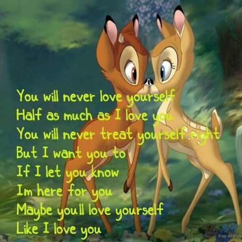 Bambi quote Bambi Love Quotes, Bambi Movie Quotes, Bambi Quotes, Disney Quotes Inspirational, Disney World Quotes, Walt Disney Quotes, Bambi And Thumper, Woodland Nursery Art, Bambi Disney