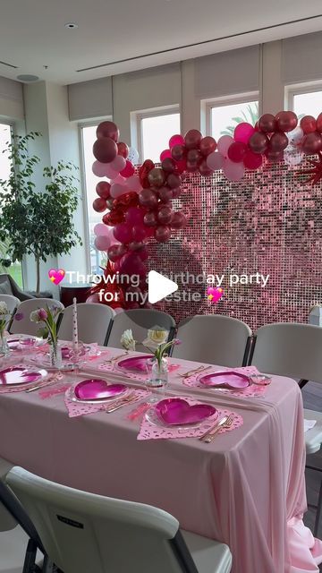 43K views · 2.4K likes | @katty_ferretti on Instagram: "Galentine’s inspired birthday brunch💘" Diy Brunch Party Decorations, Backyard Birthday Brunch, Birthday Dinner Set Up Ideas At Home, Pink Birthday Brunch Ideas, Brunch Theme Birthday Party, Brunch Ideas For Birthday Party, Brunch Party Set Up, Brunch Setup Ideas At Home, 40th Birthday Brunch Ideas For Women