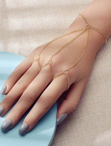 Ring,gold,bracelet,chain,fashion,simple,affordable,elegant,stylish,shein Leg Jewelry, Palm Bracelet, Hand Jewelry Rings, Hand Chain Jewelry, Finger Bracelets, Link Jewelry, Hand Chain Bracelet, Pretty Jewelry Necklaces, Fancy Jewellery Designs