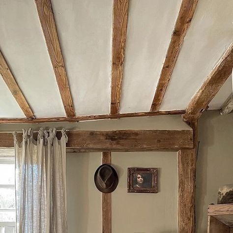 Farrow & Ball on Instagram: "Bringing some cosy cottage inspiration to your Saturday afternoon 👒✨  A warm, gentle scheme of #LightGray and #DropCloth is well suited to this naturally characterful space. We’d be very happy to curl up here with a good book!  📷 @cottage.on.the.corner #FarrowandBall" Farrow And Ball Dropcloth, Cosy Cottage, Cottage Inspiration, Thursday Morning, On The Corner, Saturday Afternoon, Drop Cloth, Farrow Ball, Good Books