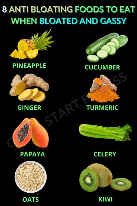 Bloating is a common problem often caused by issues like constipation or excess gas. Plus, what you eat and drink can significantly affect bloating and other digestive issues. Fortunately, many ingredients have been shown to promote regularity, prevent fluid retention, and enhance gut health, all of which can help keep bloating at bay. Foods To Eat When Bloated, Gassy Foods, Healthy Eating Challenge, High Potassium Foods, Potassium Foods, Meal Prep Snacks, Fat Loss Foods, Ginger Turmeric, Foods To Eat