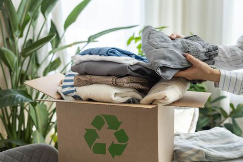 This company will give you exclusive rewards for your old stuff — here's the simple way you can access it Ways To Declutter Your Home, Clean Out Your Closet, Reuse Clothes, Old Stuff, Recycling Programs, Back Bag, Declutter Your Home, Old Clothes, Take Back