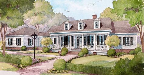 House Plan 2049 is a Classic | Southern Living Empty Nester House Plans, Mother In Law Suite, Southern Living House, Southern Living House Plans, Southern House Plans, Cottage Plan, One Story Homes, Cottage House, Cottage House Plans