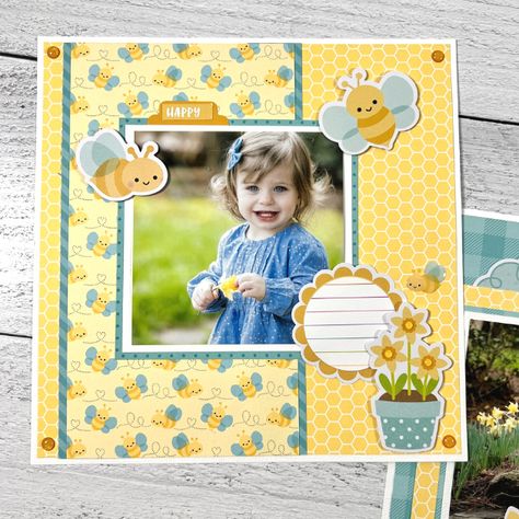 Spring Scrapbook Layouts, Scrapbook Layouts Baby Girl, Toddler Scrapbook Layouts, Toddler Scrapbook, 8x8 Scrapbook Layouts, Dog Scrapbook Layouts, Girly Scrapbook, Spring Scrapbook, Scrapbook Planning