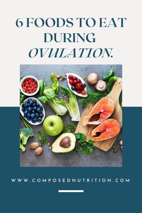 During ovulation, your hormones are the highest. After your period your estrogen starts to rise during the follicular phase, the first half of your cycle. Just after ovulation your hormones peak. This is the time when your energy is the highest, you may feel like doing more things, maybe you’re more social during this time. To support this time of the month, it is important to be consuming the right foods to eat during ovulation. Cycle Syncing Foods, Ovulation Phase, Fertility Nutrition, Hormone Balancing Diet, Foods To Balance Hormones, Healthy Period, Egg Quality, Cycle Syncing, Balance Hormones Naturally