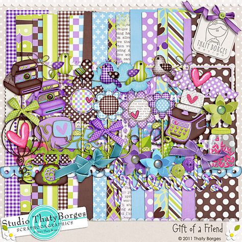 Thaty Borges - Gift of a Friend — Яндекс.Диск Digi Scrap Freebies, Free Digital Scrapbooking Kits, Scrapbook Kits Free, Cute Scrapbooks, Butterfly Mobile, Butterfly Template, Scrapbook Gift, Kit Ideas, Scrapbook Collection