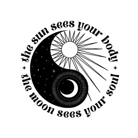 Black Nd White Drawings, Yin Yang Definition, Ying Yang Quotes Inspiration, Yin And Yang Sun And Moon, Ghost Yin Yang Tattoo, Sun Moon Ying Yang Tattoo, Ying Yang Art Tattoo, The Sun Sees Your Body The Moon, Yin Yang Moon Tattoo