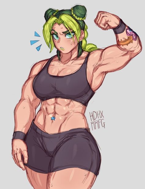 Jolyne Sketch, Tomboy Art, Buff Women, Comic Art Girls, Dark Art Drawings, Popular Art, Woman Drawing, Human Art, Jojo Bizzare Adventure