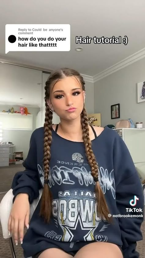 Long Hair Summer Styles Easy, Really Easy Hairstyles For Beginners, Hair Up Styles For School, Brooke Monk Hair Tutorial, Brooke Monk Hair, Cute Hairstyles Long Hair, Brooke Monk, Hairstyle Examples, Hair Curling Tips