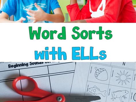 Word Sorts with ELLs - A World of Language Learners Esol Activities, Learn Spelling, Ell Strategies, Word Study Activities, Teaching English Language Learners, List Of Words, Esl Teaching Resources, Esl Vocabulary, Teaching Vocabulary