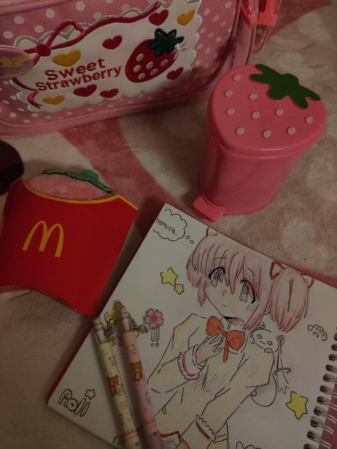 my draw!! Cutecore Sketchbook, Crayon Drawing, Creepy Core, Kawaii Core, Kawaii Room, Sketchbook Art Inspiration, Art Drawings Sketches Simple, Dark Anime, Sticker Book