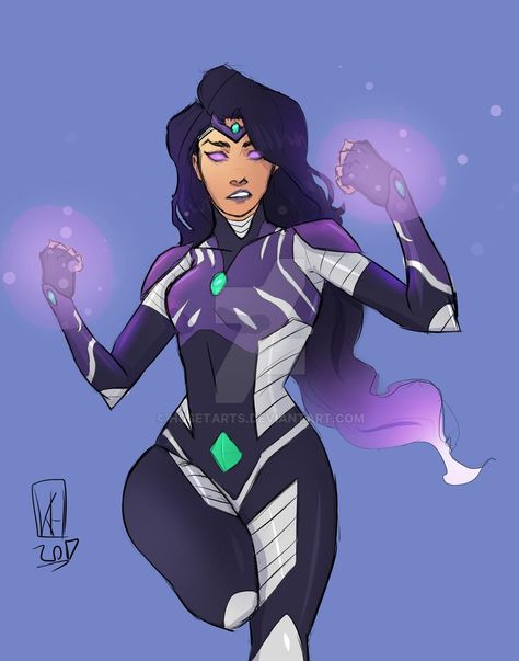 Blackfire by HusetArts on DeviantArt Tamaranian Oc, Super Hero Oc Character Design, Kal Huset, Teen Titans Blackfire, Konoha Village, Teen Titans Starfire, Nightwing And Starfire, Superhero Suits, Teen Titans Fanart