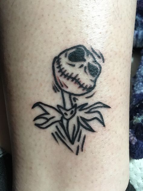 Small Chucky Tattoo Ideas, Jack Skellington Head Tattoo, Jack Skellington Tattoos, Jack Skellington Tattoo Design, Jack Skellington Tattoo Ideas, Jack The Skeleton Tattoos, Wybie Tattoo, Jack Skeleton Tattoo, Simple Creepy Tattoos