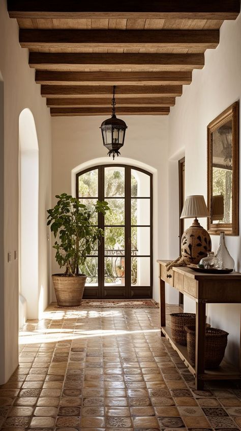 Spanish Interior Design Entryway Ideas Spanish Style, Bedroom False Ceiling Ideas, Interior Design Tips And Tricks, Spanish Interior Design, Tuscany Home, Design Tips And Tricks, Bedroom False Ceiling, Spanish Interior, False Ceiling Ideas