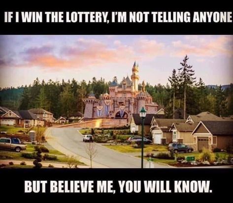 #disney #disneymemes #memes #WDW #Disneyland #aliceinwonderland #waltdisney #toystory #starwars Florida Parks, Win The Lottery, The Lottery, Walt Disney World Vacations, Old Disney, Winning The Lottery, Disney World Vacation, Disney Memes, Disney Stuff