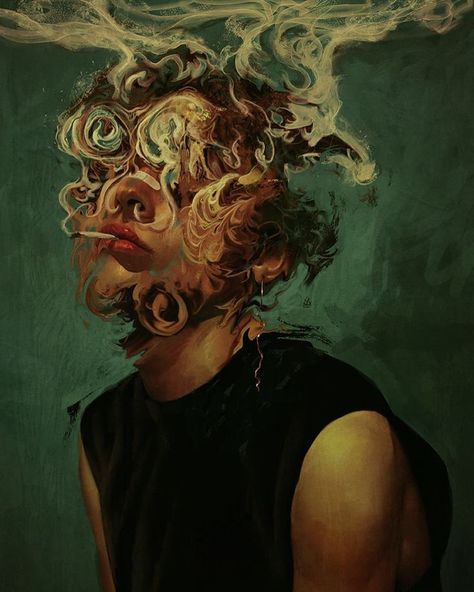 Aykut Aydogdu (previously) was born in 1986, Ankara – Turkey. He started studying Fine Arts at high school and graduated from Faculty of Fine Arts – Graphic… Distortion Art, Figurative Kunst, Psy Art, Kunst Inspiration, Illustration Art Girl, Arte Obscura, Arte Sketchbook, Arte Inspo, A Level Art