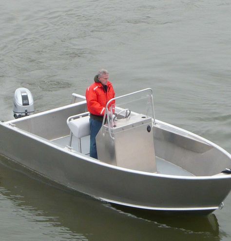 Center Console Aluminum Boats Commercial Diy Center Console, Small Pontoon Boats, Fishing Pole Storage, Diy Console, Aluminum Fishing Boats, Center Console Boats, Console Styling, Boat Projects, Boat Kits