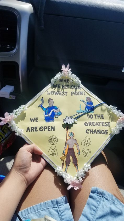 Ted Lasso Graduation Cap, Graduation Cap Ideas Atla, Graduation Cap Atla, Dnd Graduation Cap, Hunger Games Graduation Cap, Avatar The Last Airbender Graduation Cap, Avatar Graduation Cap, One Piece Graduation Cap, Tj Tattoo