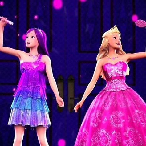 Barbie The Princess And The Popstar, Barbie Dresses Movie, Barbie And The Popstar, Barbie Movie Dresses, Barbie Princess And The Popstar, Barbie Popstar, Barbie Music, Barbie Jokes, Disney Barbie