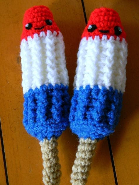 Bomb Pops, Crochet Patterns Free, Gifts Mom, Crochet Baby Toys, Crochet Food, Haken Baby, Play Food, Crochet For Kids, Summer Crochet