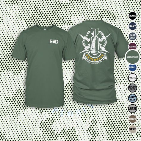 Bomb Squad Explosive Ordnance Disposal EOD Military shirt t-shirt US Navy army veteran tshirt Father's Day gift Explosive Ordnance Disposal, Army Clothes, Navy Army, Military Shirt, Army Veteran, Ash Brown, Us Navy, Black And Navy, Fathers Day Gifts