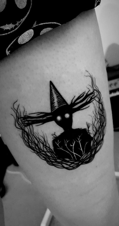 Dark Witch Tattoo, Otgw Tattoo, Over The Garden Wall Tattoo, Phone Tattoo, Beauty And The Beast Tattoo, Lotr Tattoo, Garden Tattoos, Grunge Tattoo, Tattoo Techniques