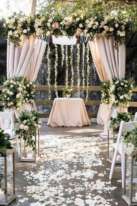 100+ Elegant wedding ideas to wow your guests---elegant wedding backdrops, Elegant Wedding Decor, Wedding Chuppah, Ceremony Outdoor, Popular Wedding Colors, Wedding Indoor, Wedding Alters, Best Wedding Colors, Wedding Color Trends, Church Wedding Decorations