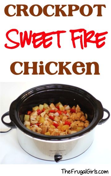 Crockpot Sweet Fire Chicken Recipe at TheFrugalGirls.com (sans onion for me) Slow Cooker Sweet Fire Chicken, Sweet Fire Chicken, Pork Chop Recipes Crockpot, Fire Chicken, Ranch Chicken Recipes, Chile Sauce, Pineapple Chunks, Frugal Girls, Drumstick Recipes