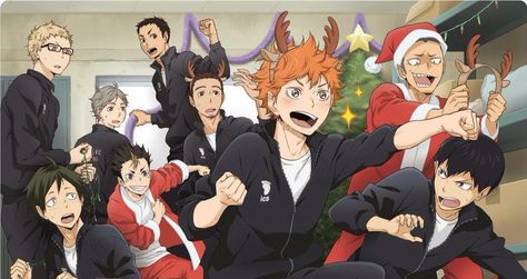 Haikyuu! Merry Christmas Haikyuu Christmas, Christmas Drama, Haikyuu Meme, Tsukishima Kei, Haikyuu Kageyama, Anime Christmas, Haikyuu Karasuno, Volleyball Anime, Haikyuu Wallpaper