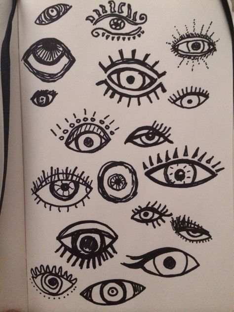 Doodles Eyes, Indie Sketches Doodles, Cute Drawings Simple Doodles, Indie Sketches, Eyeball Drawing, Cute Drawings Simple, Eyeball Art, Sketches Doodles, Doodles Art