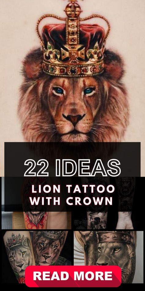 Embrace the enchanting allure of lion tattoos with crowns, curated for women who embody both grace and strength. These designs unite the majesty of lions with the elegance of crowns, resulting in tattoos that reflect resilience and regality. From delicate stencils to more intricate compositions, our collection caters to diverse tastes, allowing you to showcase your inner lioness with pride. Lion Tattoo Feminine, Tattoo Crowns For Women, Lioness And Cubs Tattoo For Women, Lioness Tattoo With Crown, Lion With Crown Tattoo For Women, Fierce Lioness Tattoo For Women, Female Lion Tattoo With Crown, Fierce Lion Tattoo For Women, Lion Crown Tattoo