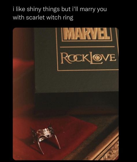 Marvel Jewelry, Witch Rings, Marvel Comics Superheroes, Scarlet Witch Marvel, Scarlett Witch, Fandom Crossover, Wanda And Vision, Avengers Memes, Wanda Maximoff